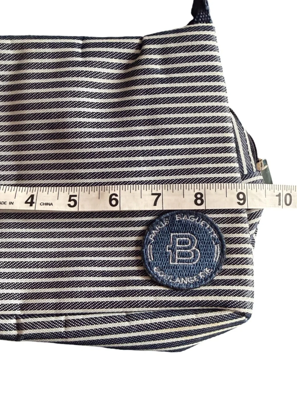 Paris Baguette Striped Navy and White Lunch Bag